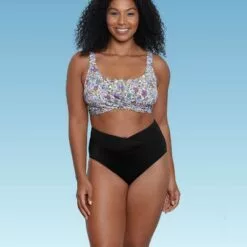 Women's Slimming Control Wrap-Front Bikini Top - Beach Betty by Miracle Brands Brown 12 Women's Slimming Control Wrap-Front Bikini Top - Beach Betty by Miracle Brands Brown -Swimsuits Popular Store unnamed file 3619
