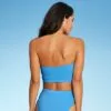 Juniors' Ribbed Longline Bandeau Bikini Top - Xhilaration™ Blue -Swimsuits Popular Store unnamed file 3623