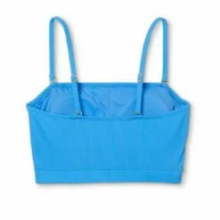 Juniors' Ribbed Longline Bandeau Bikini Top - Xhilaration™ Blue -Swimsuits Popular Store unnamed file 3628