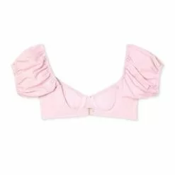 Juniors' Textured Puff Sleeve Underwire Bikini Top - Xhilaration™ Light Pink -Swimsuits Popular Store unnamed file 3658