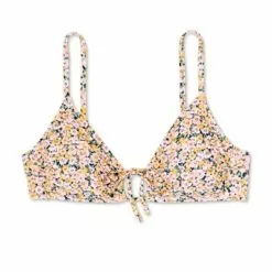 Women's Keyhole Bralette Bikini Top - Shade & Shore™ Yellow Floral -Swimsuits Popular Store unnamed file 3663