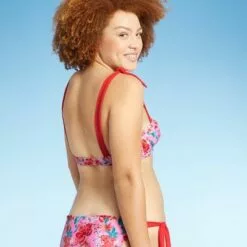 Juniors' Shoulder Tie Underwire Bikini Top - Xhilaration™ Multi Floral Print -Swimsuits Popular Store unnamed file 3674