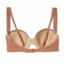 Women's Lightly Lined Shirred Cup Bikini Top - Shade & Shore™ Hazelnut Brown -Swimsuits Popular Store unnamed file 3688