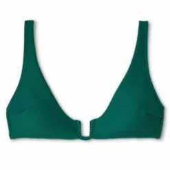 Women's Square Wire Ribbed Triangle Bikini Top - Shade & Shore™ Evergreen -Swimsuits Popular Store unnamed file 3711