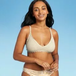 Juniors' Crochet Bralette Bikini Top - Xhilaration™ Cream -Swimsuits Popular Store unnamed file 3756