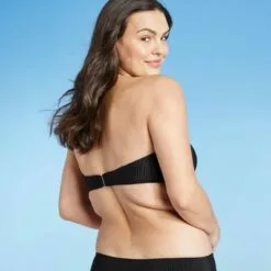 Women's Ribbed Knot-Front Bandeau Bikini Top - Shade & Shore™ Black 22 Women's Ribbed Knot-Front Bandeau Bikini Top - Shade & Shore™ Black -Swimsuits Popular Store unnamed file 3769