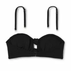 Women's Ribbed Knot-Front Bandeau Bikini Top - Shade & Shore™ Black 24 Women's Ribbed Knot-Front Bandeau Bikini Top - Shade & Shore™ Black -Swimsuits Popular Store unnamed file 3771