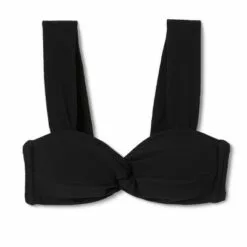 Juniors' Textured Twist-Front Bralette Bikini Top - Xhilaration™ Neon Orange -Swimsuits Popular Store unnamed file 3799