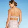 Women's Checked Bandeau Tie-Front Bikini Top - Kona Sol™ Blush -Swimsuits Popular Store unnamed file 3849