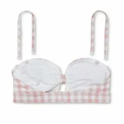 Women's Checked Bandeau Tie-Front Bikini Top - Kona Sol™ Blush 19 Women's Checked Bandeau Tie-Front Bikini Top - Kona Sol™ Blush -Swimsuits Popular Store unnamed file 3854