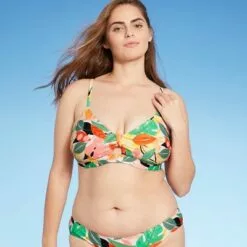 Women's V-Neck Knot Bikini Top - Kona Sol™ Multi -Swimsuits Popular Store unnamed file 3863