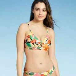Women's V-Neck Knot Bikini Top - Kona Sol™ Multi -Swimsuits Popular Store unnamed file 3870