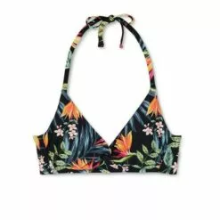 Women's Twist-Front Halter Bikini Top - Kona Sol™ Black -Swimsuits Popular Store unnamed file 3877