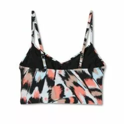 Women's V-Neck Tank Bikini Top - Sea Angel White Tropical Print -Swimsuits Popular Store unnamed file 3890