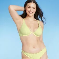 Women's Underwire Bikini Top - Shade & Shore™ Lemon Yellow -Swimsuits Popular Store unnamed file 3893