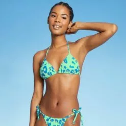 Juniors' String Triangle Bikini Top - Xhilaration™ Mint Green Animal Print 20 Juniors' String Triangle Bikini Top - Xhilaration™ Mint Green Animal Print -Swimsuits Popular Store unnamed file 3904