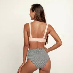 Women's Ruffled Bandeau Bikini Set High Waisted Bathing Suit -Cupshe