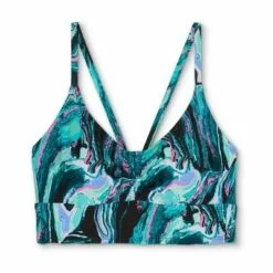 Women's Longline Bikini Top - All in Motion™ Marble Print -Swimsuits Popular Store unnamed file 3912