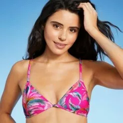 Juniors' Trilette Bikini Top - Xhilaration™ Pink Floral Print -Swimsuits Popular Store unnamed file 3920