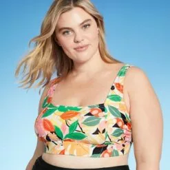Women's Plus Size Square Neck Bikini Top - Kona Sol™ Multi -Swimsuits Popular Store unnamed file 3967