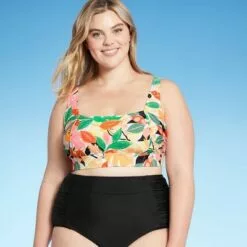 Women's Plus Size Square Neck Bikini Top - Kona Sol™ Multi -Swimsuits Popular Store unnamed file 3970