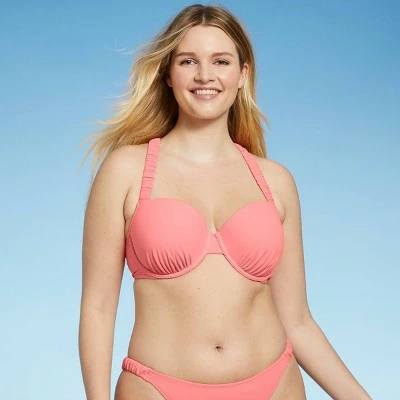 Women's Light Lift Keyhole Bikini Top - Shade & Shore™ Guava Pink 5 Women's Light Lift Keyhole Bikini Top - Shade & Shore™ Guava Pink - Image 3