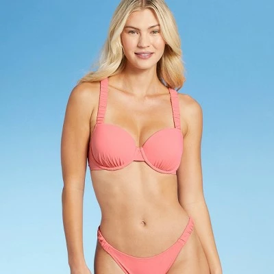 Women's Light Lift Keyhole Bikini Top - Shade & Shore™ Guava Pink 25 Women's Light Lift Keyhole Bikini Top - Shade & Shore™ Guava Pink - Image 23