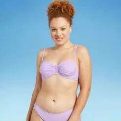 Juniors' Shirred Underwire Bikini Top - Xhilaration™ Lilac Purple -Swimsuits Popular Store unnamed file 4092