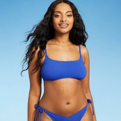 Juniors' Textured Bralette Bikini Top - Xhilaration™ Blue 5 Juniors' Textured Bralette Bikini Top - Xhilaration™ Blue - Image 3