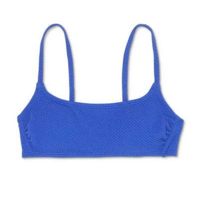 Juniors' Textured Bralette Bikini Top - Xhilaration™ Blue 7 Juniors' Textured Bralette Bikini Top - Xhilaration™ Blue - Image 5