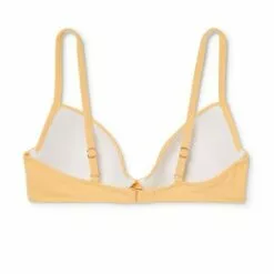 Women's Light Lift Tie-Front Pique Textured Bikini Top - Shade & Shore™ Light Yellow -Swimsuits Popular Store unnamed file 4142