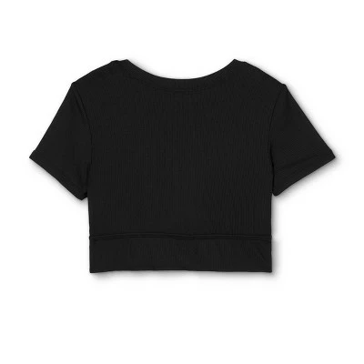 Women's Crop Pique Bikini Top - Sea Angel Black 8 Women's Crop Pique Bikini Top - Sea Angel Black - Image 6