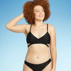 Juniors' Wrap Front Bralette Bikini Top - Xhilaration™ Rust -Swimsuits Popular Store unnamed file 4178