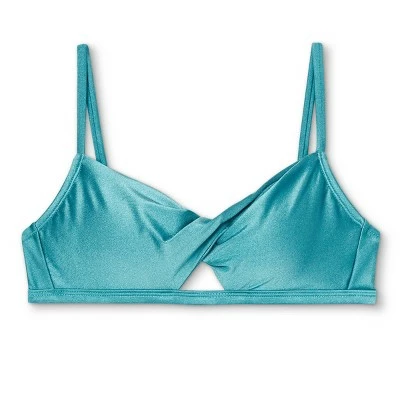 Juniors' Metallic Twist-Front Bralette Bikini Top - Xhilaration™ Light Pink 7 Juniors' Metallic Twist-Front Bralette Bikini Top - Xhilaration™ Light Pink - Image 5