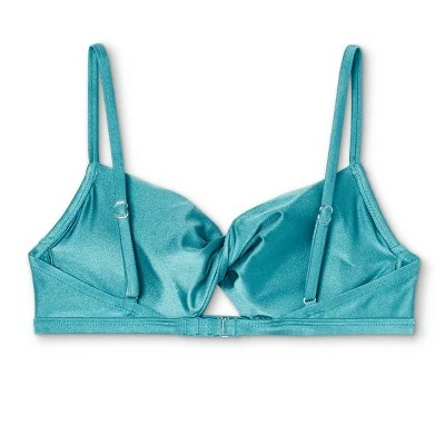 Juniors' Metallic Twist-Front Bralette Bikini Top - Xhilaration™ Light Pink 8 Juniors' Metallic Twist-Front Bralette Bikini Top - Xhilaration™ Light Pink - Image 6