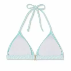 Juniors' Triangle Bikini Top - Xhilaration™ Mint Green Check -Swimsuits Popular Store unnamed file 4193