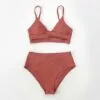 Women's Red Twist High-Waist Bikini - Cupshe -Swimsuits Popular Store unnamed file 42