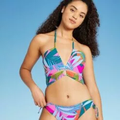 Juniors' Lace-Up Halter Longline Bandeau Bikini Top - Xhilaration™ Multi Tropical Print 20 Juniors' Lace-Up Halter Longline Bandeau Bikini Top - Xhilaration™ Multi Tropical Print -Swimsuits Popular Store unnamed file 4206