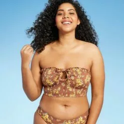 Juniors' Smocked Ruffle Bandeau Bikini Top - Xhilaration™ Multi Floral Print 19 Juniors' Smocked Ruffle Bandeau Bikini Top - Xhilaration™ Multi Floral Print -Swimsuits Popular Store unnamed file 4220