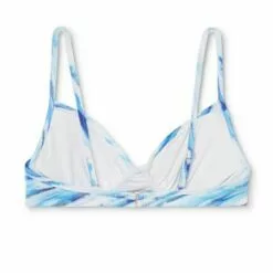 Women's Ribbed Bralette Bikini Top - Shade & Shore™ Blue Tie-Dye -Swimsuits Popular Store unnamed file 4256
