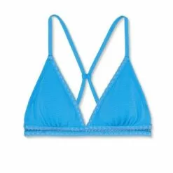 Juniors' Pique Crochet Trim Triangle Bikini Top - Xhilaration™ Mauve -Swimsuits Popular Store unnamed file 4309