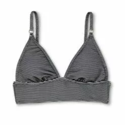 Women's Textured Longline Triangle Bikini Top - Shade & Shore™ Black/White Stripe 18 Women's Textured Longline Triangle Bikini Top - Shade & Shore™ Black/White Stripe -Swimsuits Popular Store unnamed file 4315