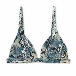 Women's Triangle Bikini Top - Shade & Shore™ Blue Snake Print -Swimsuits Popular Store unnamed file 4377