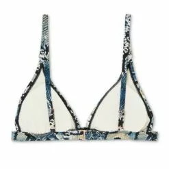 Women's Triangle Bikini Top - Shade & Shore™ Blue Snake Print -Swimsuits Popular Store unnamed file 4378
