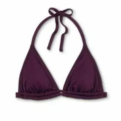 Women's Double Strap Triangle Bikini Top - Kona Sol™ Atlantic Burgundy -Swimsuits Popular Store unnamed file 4383