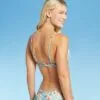 Women's Lightly Lined Ruffle Detail Tie-Front Bikini Top - Shade & Shore™ Light Blue Floral -Swimsuits Popular Store unnamed file 4391
