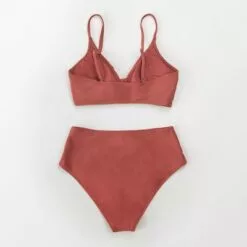 Women's Red Twist High-Waist Bikini - Cupshe -Swimsuits Popular Store unnamed file 44