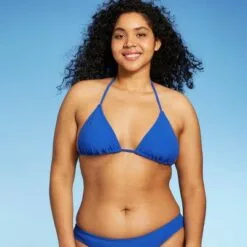Juniors' Terry Triangle Bikini Top - Xhilaration™ Blue -Swimsuits Popular Store unnamed file 4445