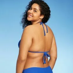 Juniors' Terry Triangle Bikini Top - Xhilaration™ Blue -Swimsuits Popular Store unnamed file 4446