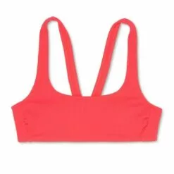 Juniors' Textured Ring Back Bralette Bikini Top - Xhilaration™ Neon Pink -Swimsuits Popular Store unnamed file 4453
